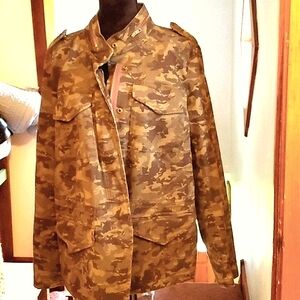 Retro vintage camo jacket size 1X light weight
